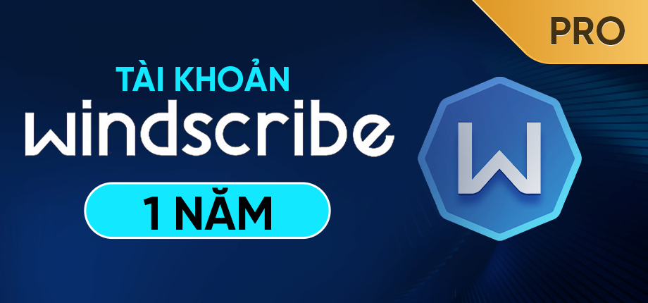 Windscribe VPN Pro 1 năm - Tài khoản